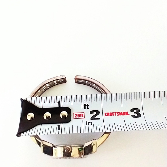 Watch women's cuff silver tone - Picture 4 of 6